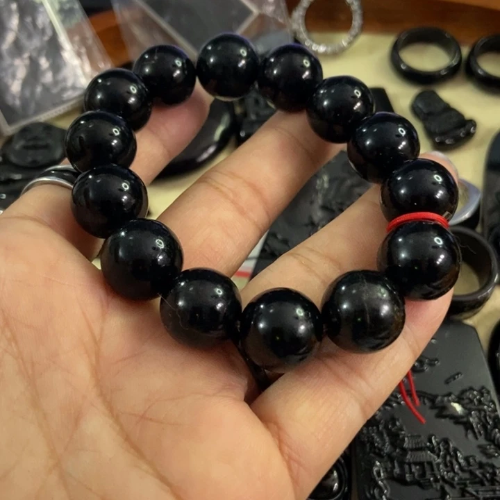 翡翠手链未镶嵌墨翠15