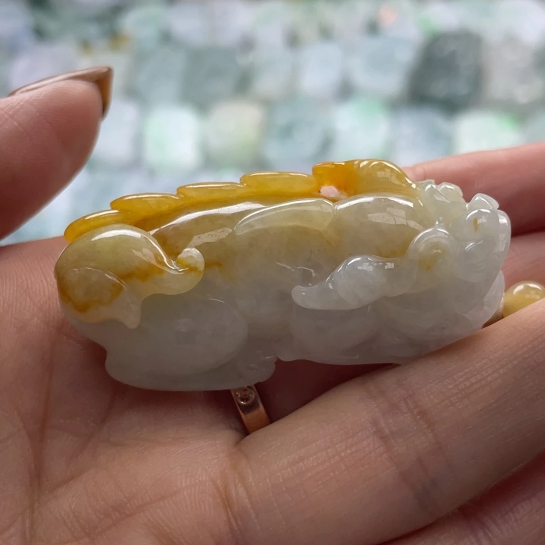 浅****翡翠未镶嵌颈饰貔貅