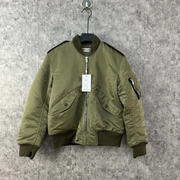 95新 YSL/圣罗兰 圣罗兰绿色飞行夹克