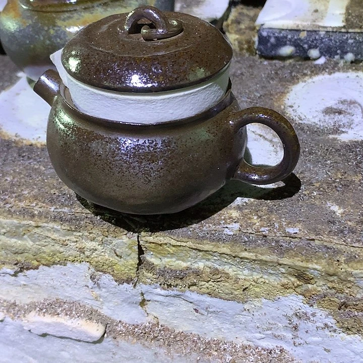 紫砂柴烧壶纯自然柴烧