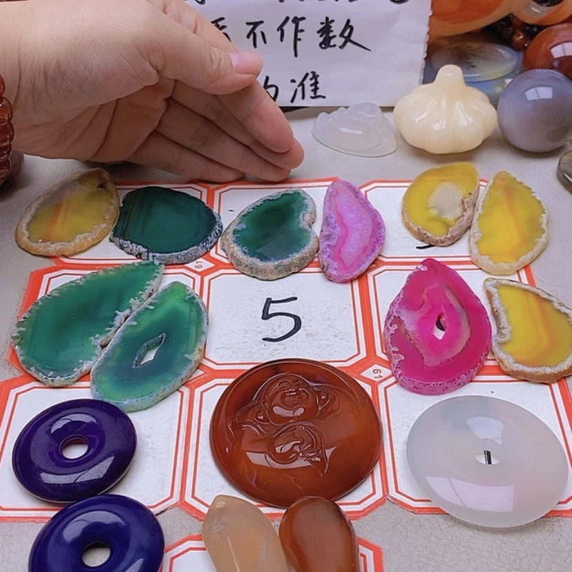 【闪购商品】未镶嵌玛瑙/玉髓珠宝半成品曹*