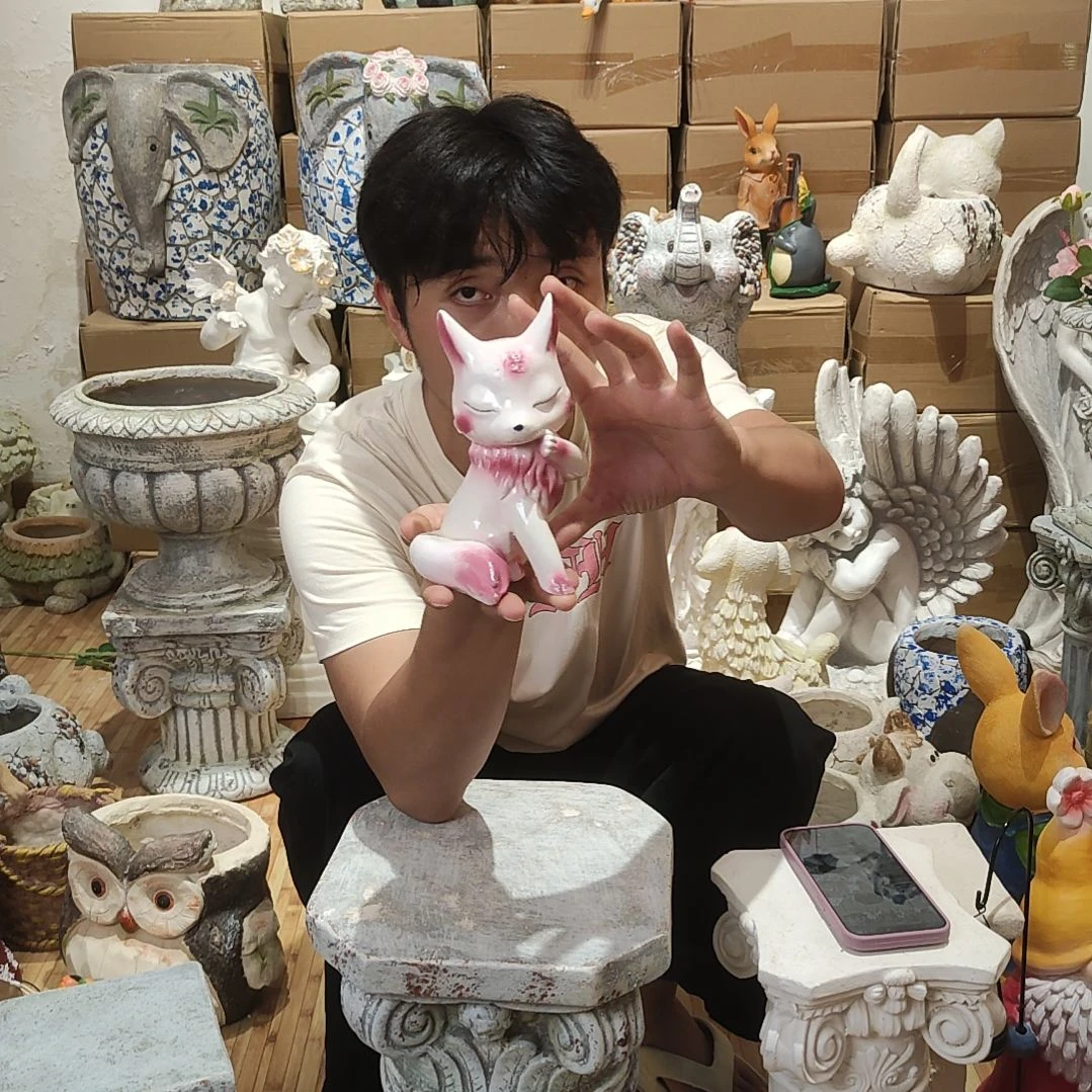 合成树脂粉色狐狸