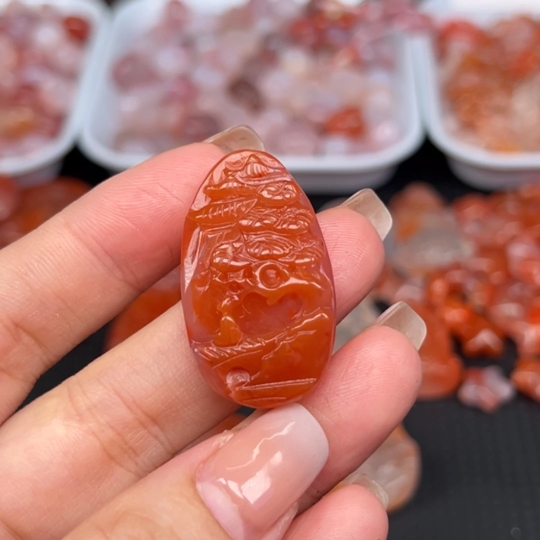 南红玛瑙未镶嵌吊坠(不含链)