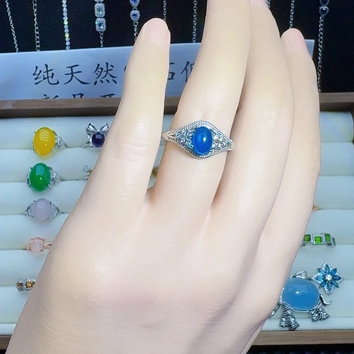 欧泊银S925镶嵌戒指