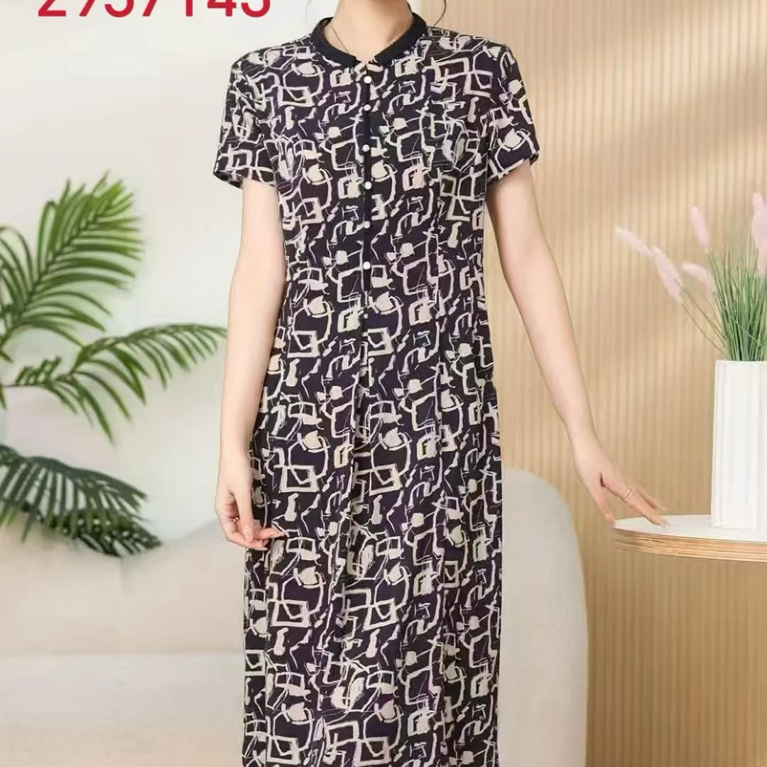 【纬尔飞】夏季高端气质显瘦碎花连衣裙