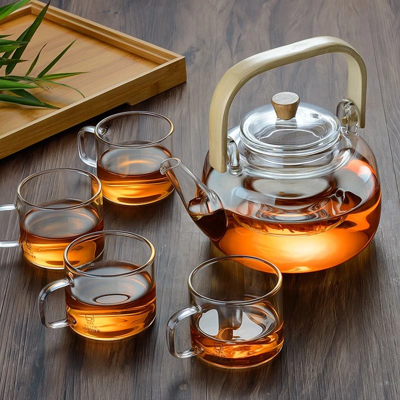 明火泡茶壶电陶炉煮茶器耐热耐高温烧水家用小型女士加厚水杯杯子