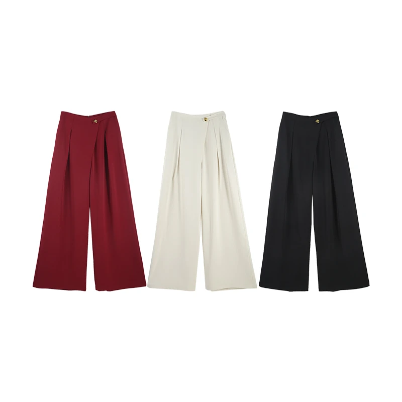 「摩登裤」2024新款气质设计感垂感休闲裤长裤HBZU651457 nnassa