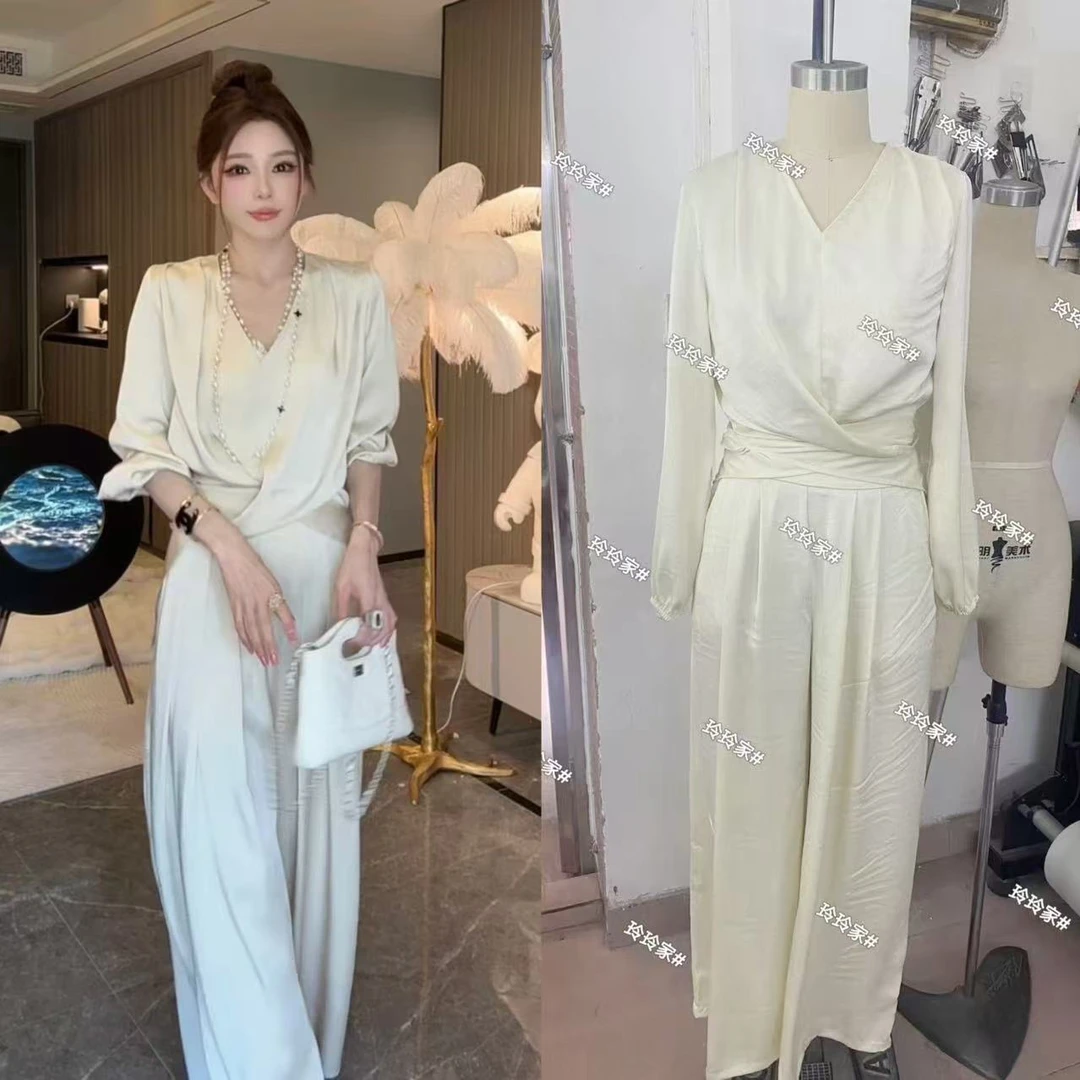 NYING现货～琳琳2025夏季新款高级感气质阔腿两件套时尚