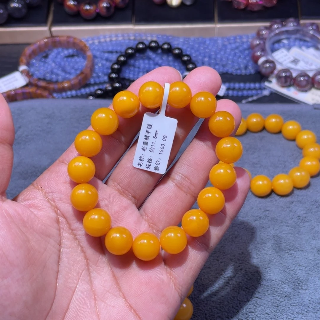 牛***主未镶嵌蜜蜡手链蜜蜡手串