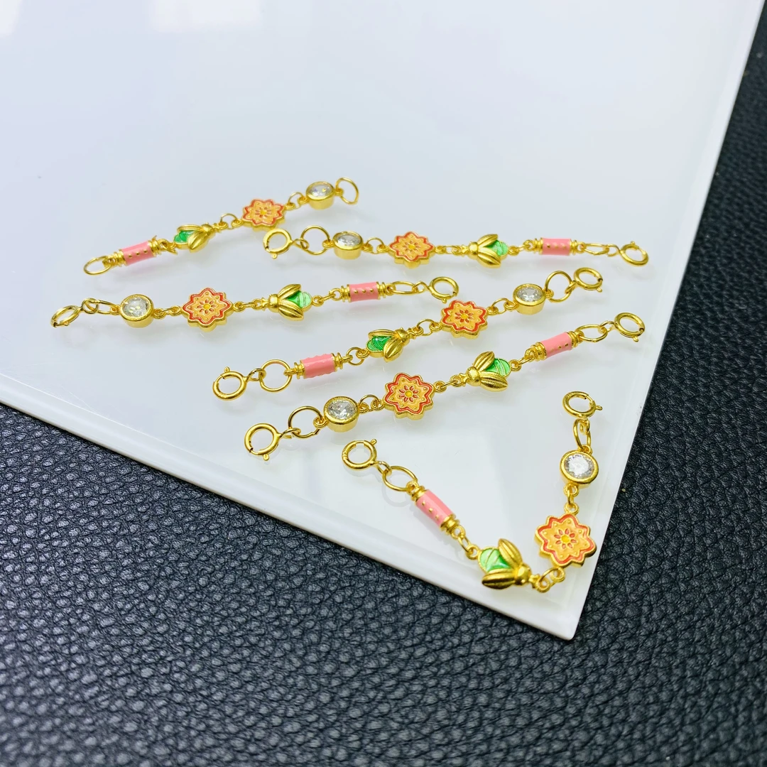 925银珐琅银制品 「戴琴珠宝」FR4720-银珐琅延长链-SX