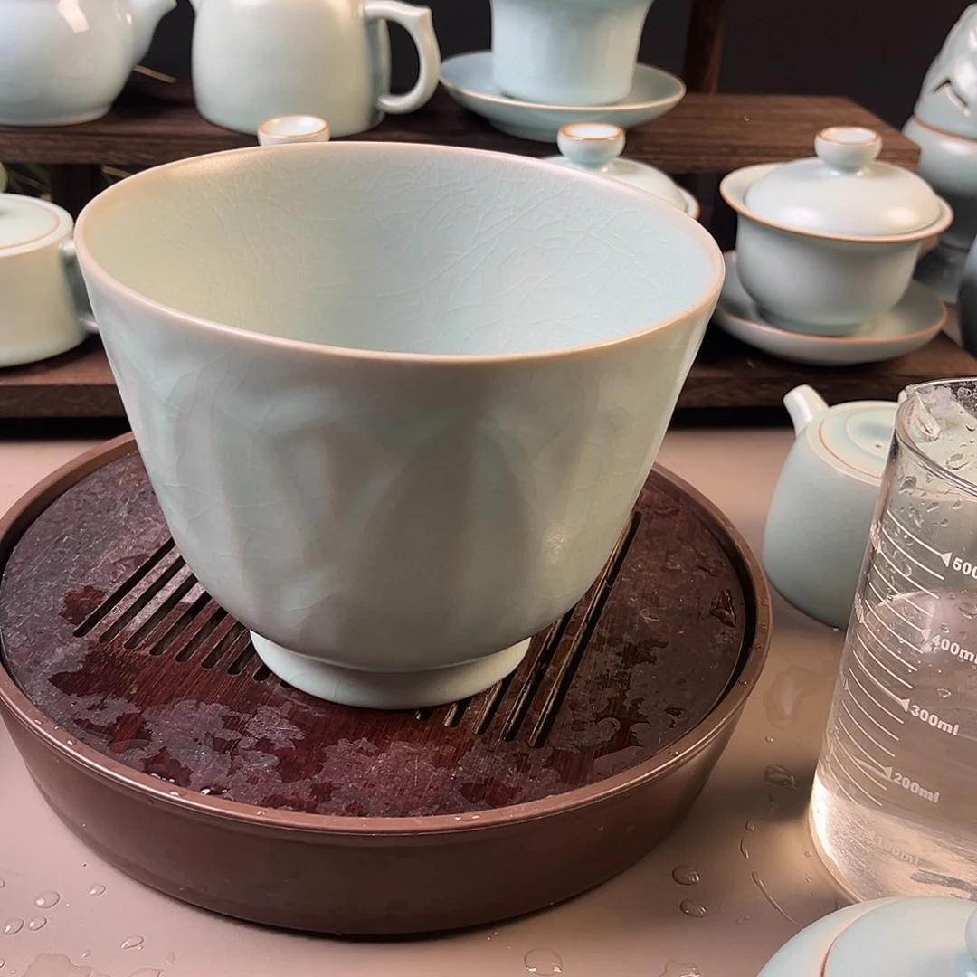 原矿汝瓷仿古釉深口洗