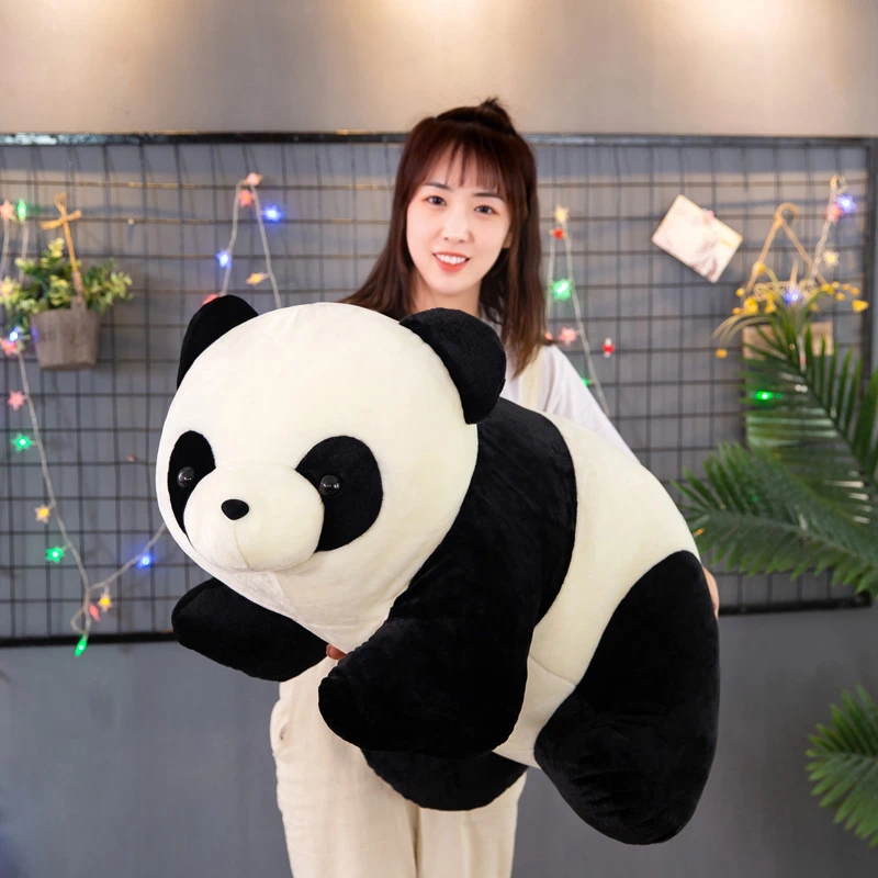 仿真趴款可爱大熊猫毛绒玩具娃娃公仔抱枕玩偶送儿童女孩礼物玩具