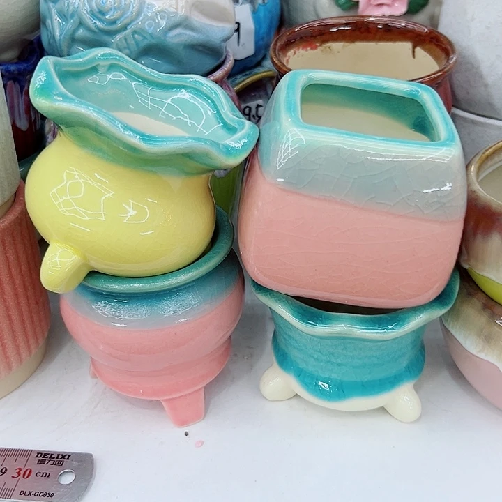有孔，满10元发货多肉陶瓷花盆