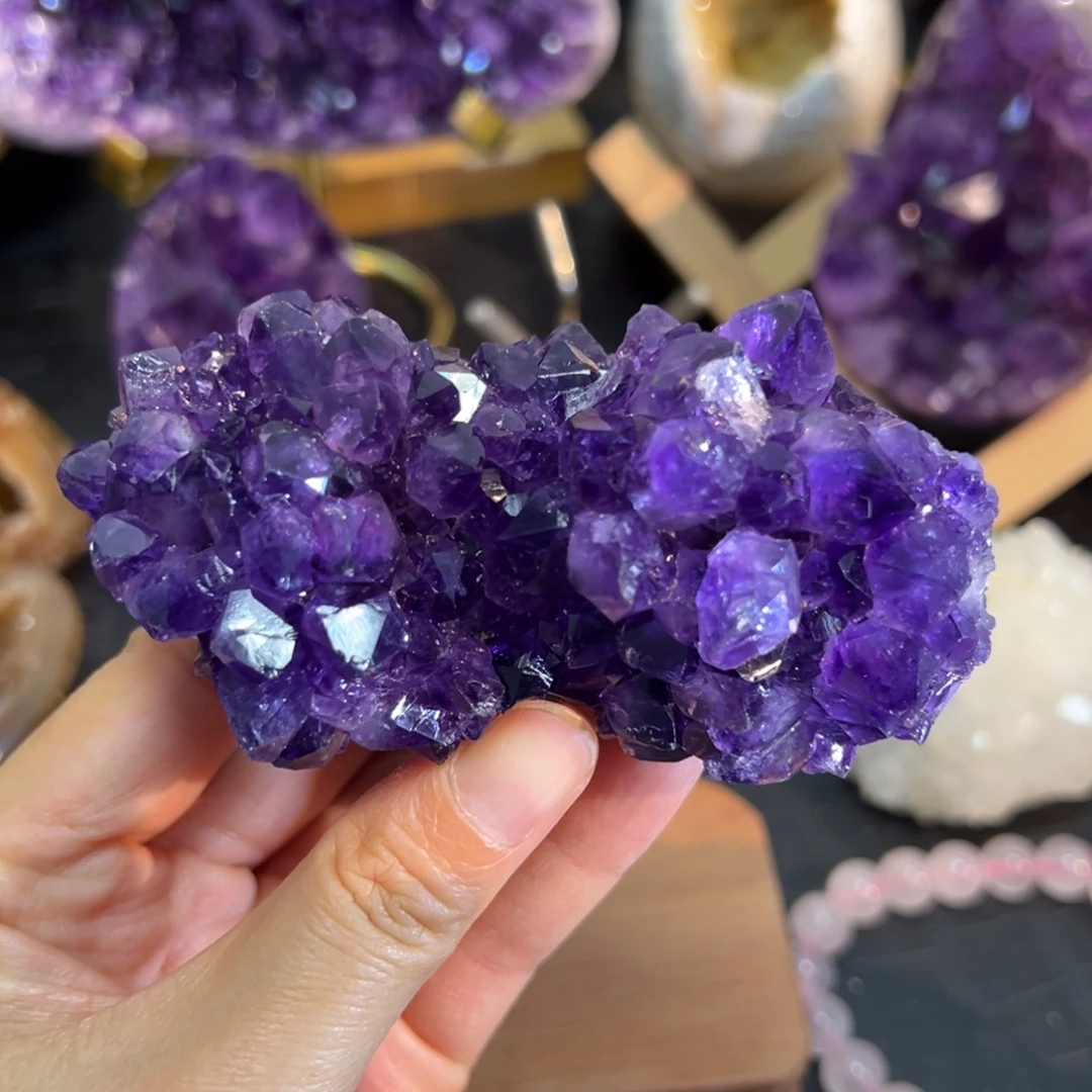 水晶珠宝半成品未镶嵌4乌拉圭双生花晶花