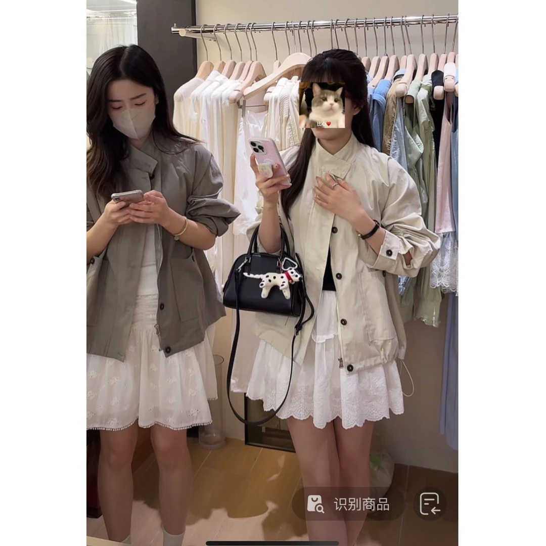 L-1766#慵懒感满满 通勤百搭风衣外套