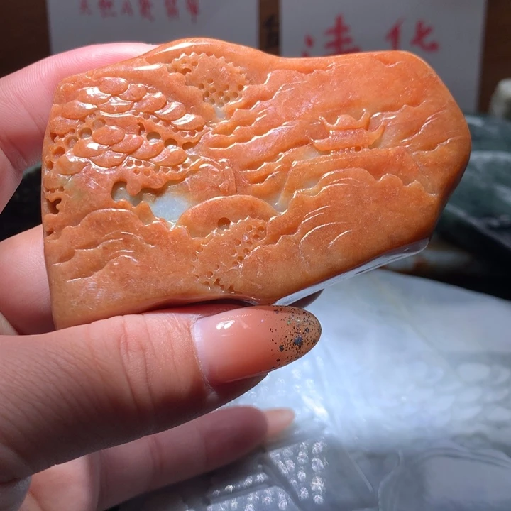 翡翠未镶嵌颈饰保真天然A货翡翠