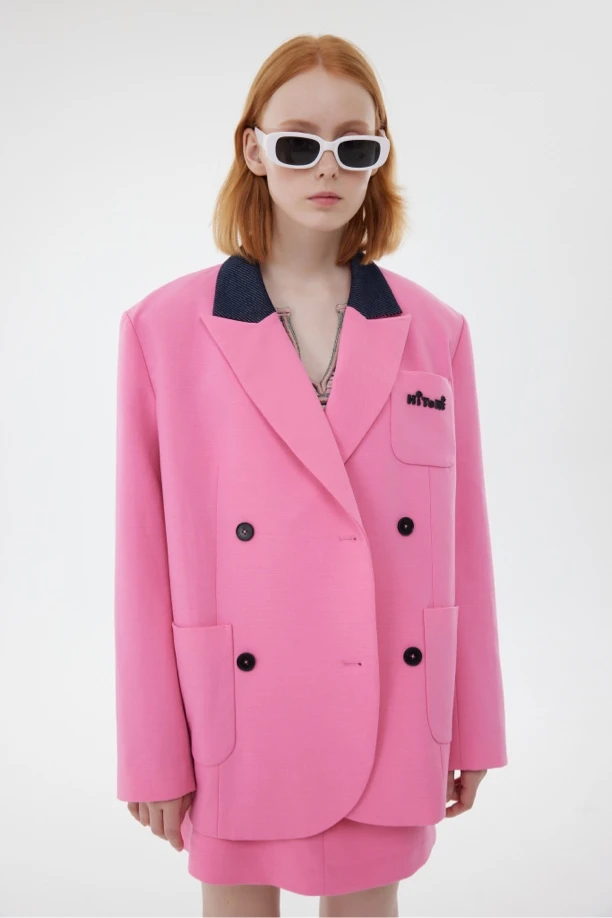 Hi TO Hi 粉色西装外套（No退No换）