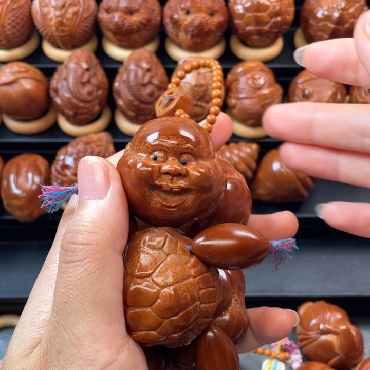 手串/手链橄榄核富贵紫辫子圆珠鬼脸