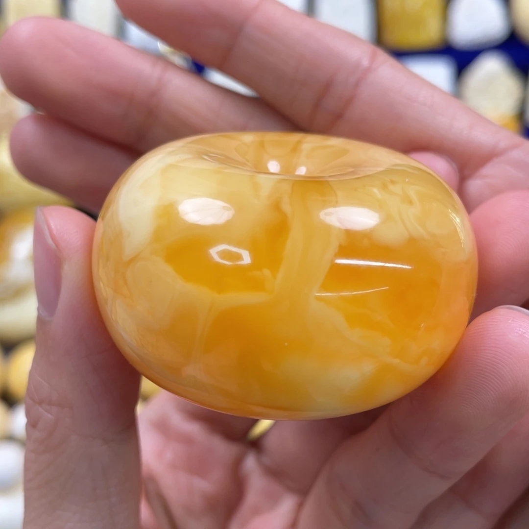 蜜蜡裸石未镶嵌琥珀蜜蜡平安扣