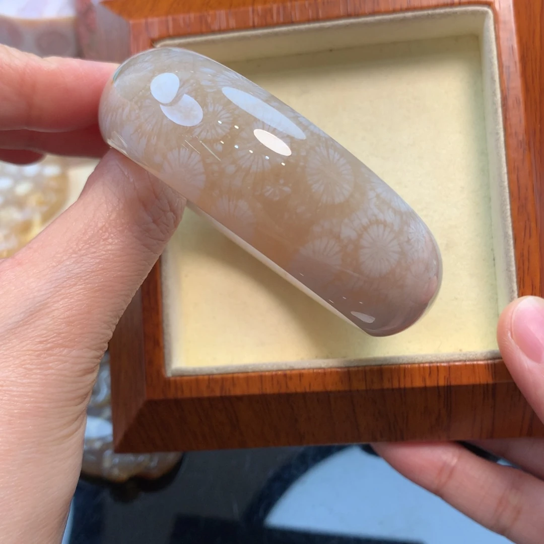 未镶嵌手镯硅化珊瑚（珊瑚玉）56.7口800