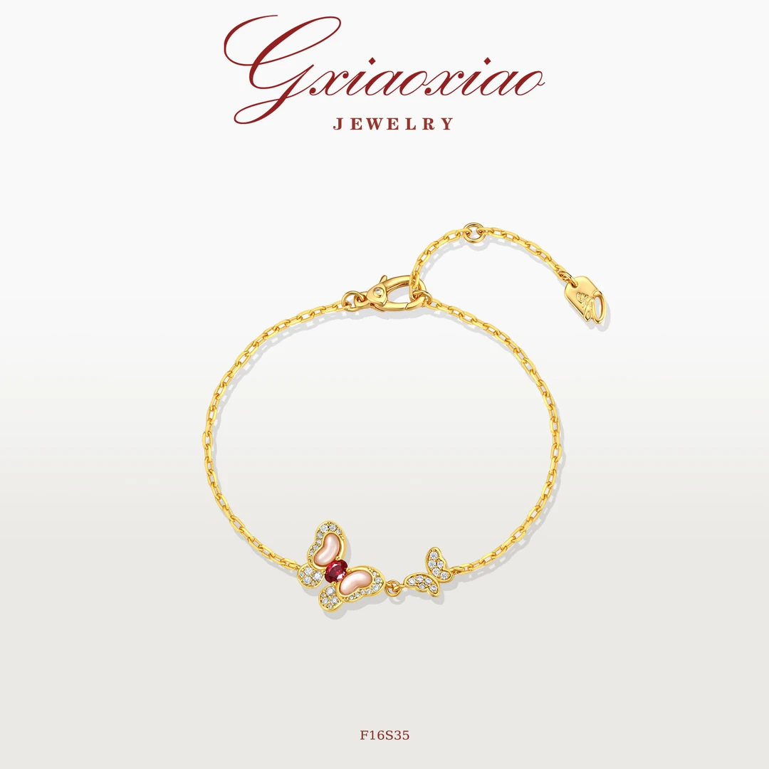 G XIAOXIAO 【蝶梦绯语】时尚轻奢气质百搭蝴蝶手链 F16S35