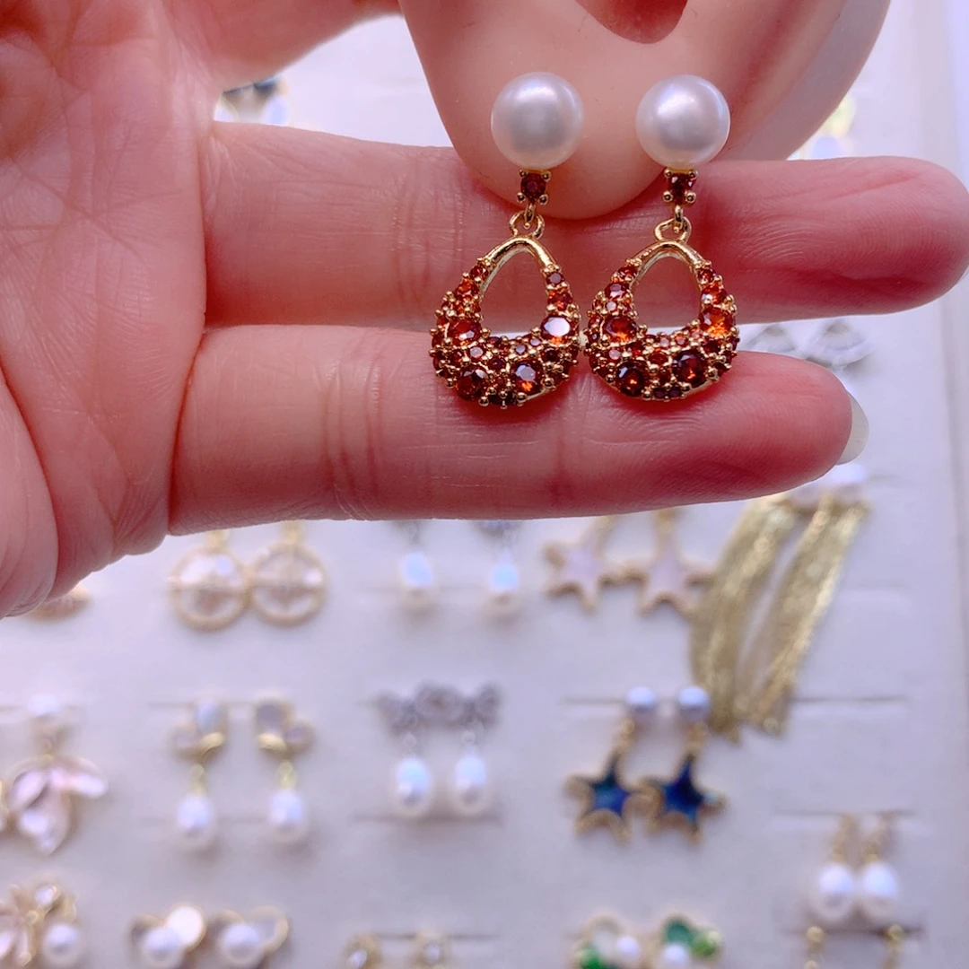 耳饰淡水珍珠合金