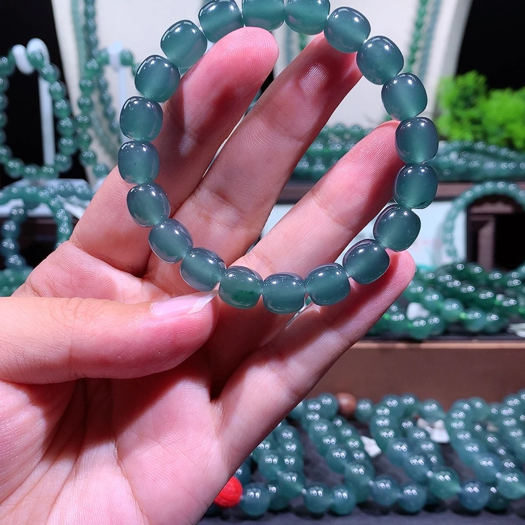 翡翠未镶嵌手链天然a货翡翠手串9.8