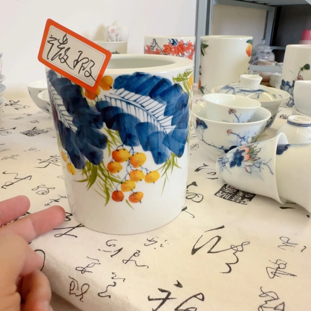 景德镇釉下青花五彩手绘