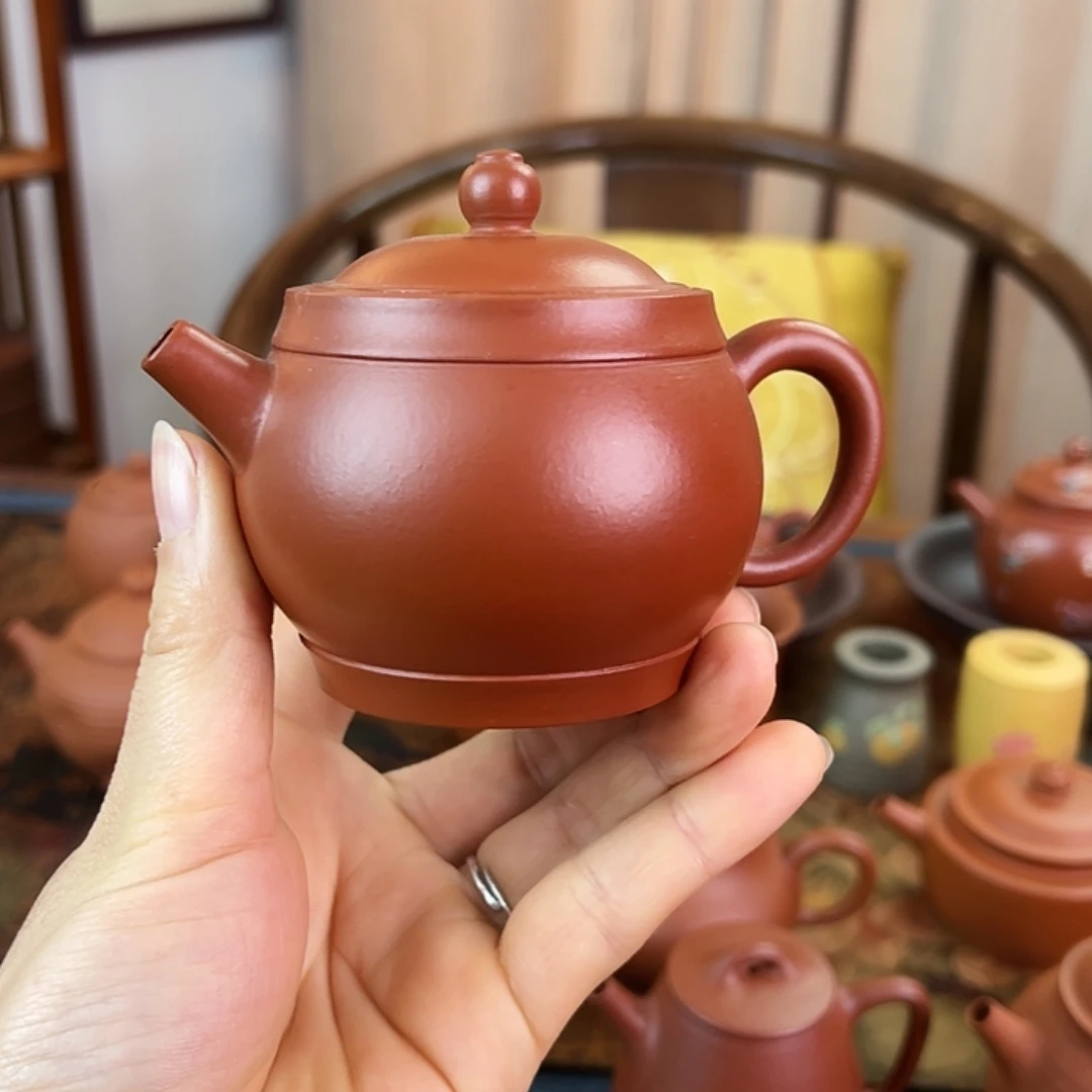 紫砂茶壶精品 鼓壶 朱泥 170cc