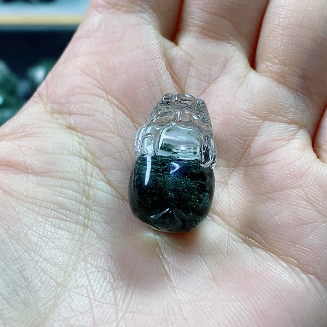 紫***深未镶嵌手链水晶绿幽灵6