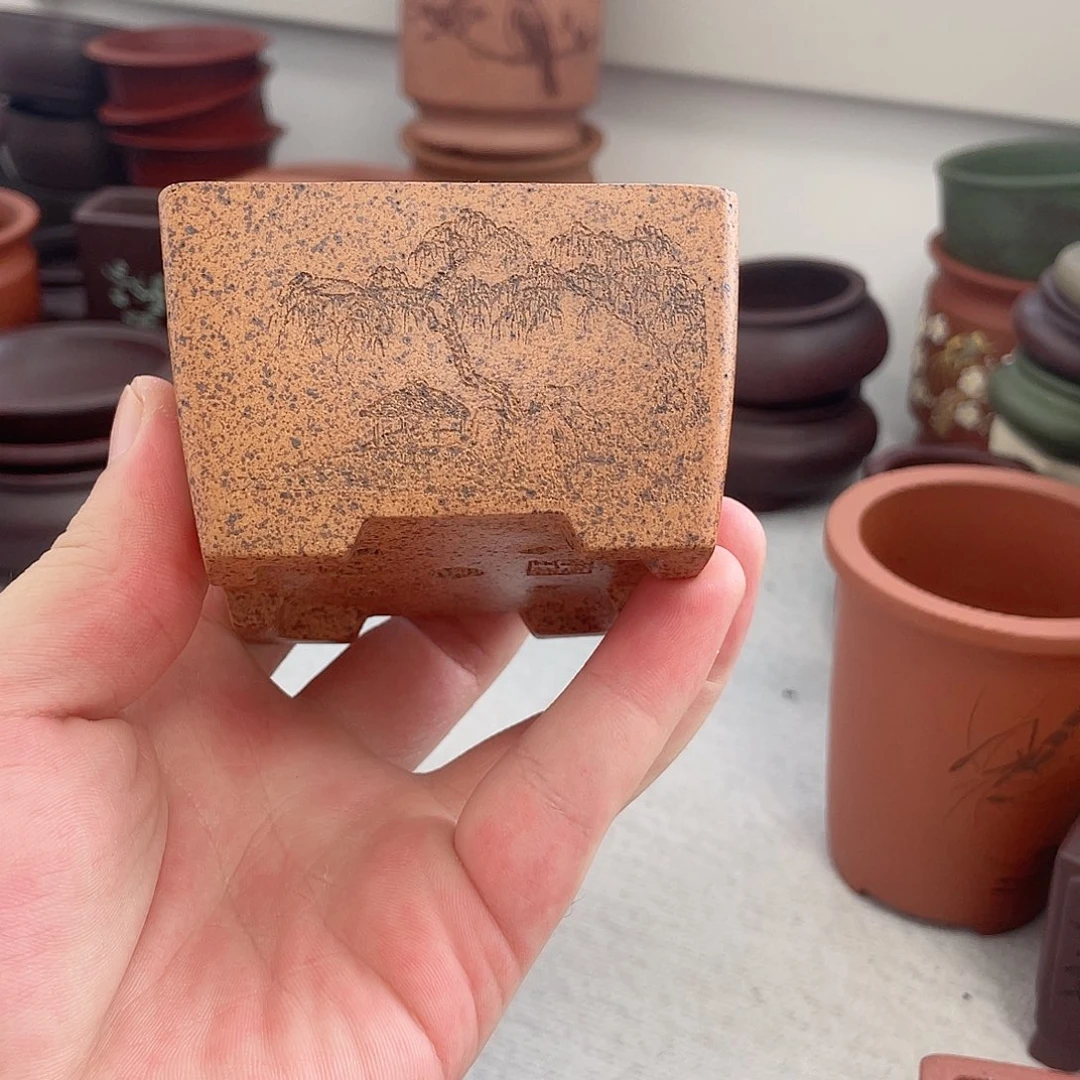 盆满花器铺精品紫砂6×4