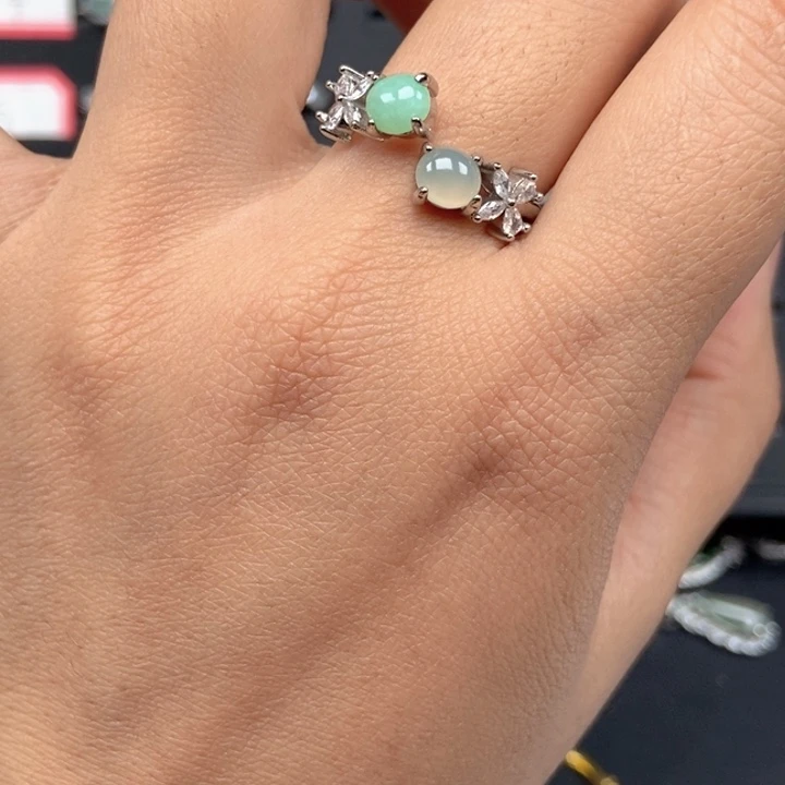 翡翠未镶嵌戒指戒指