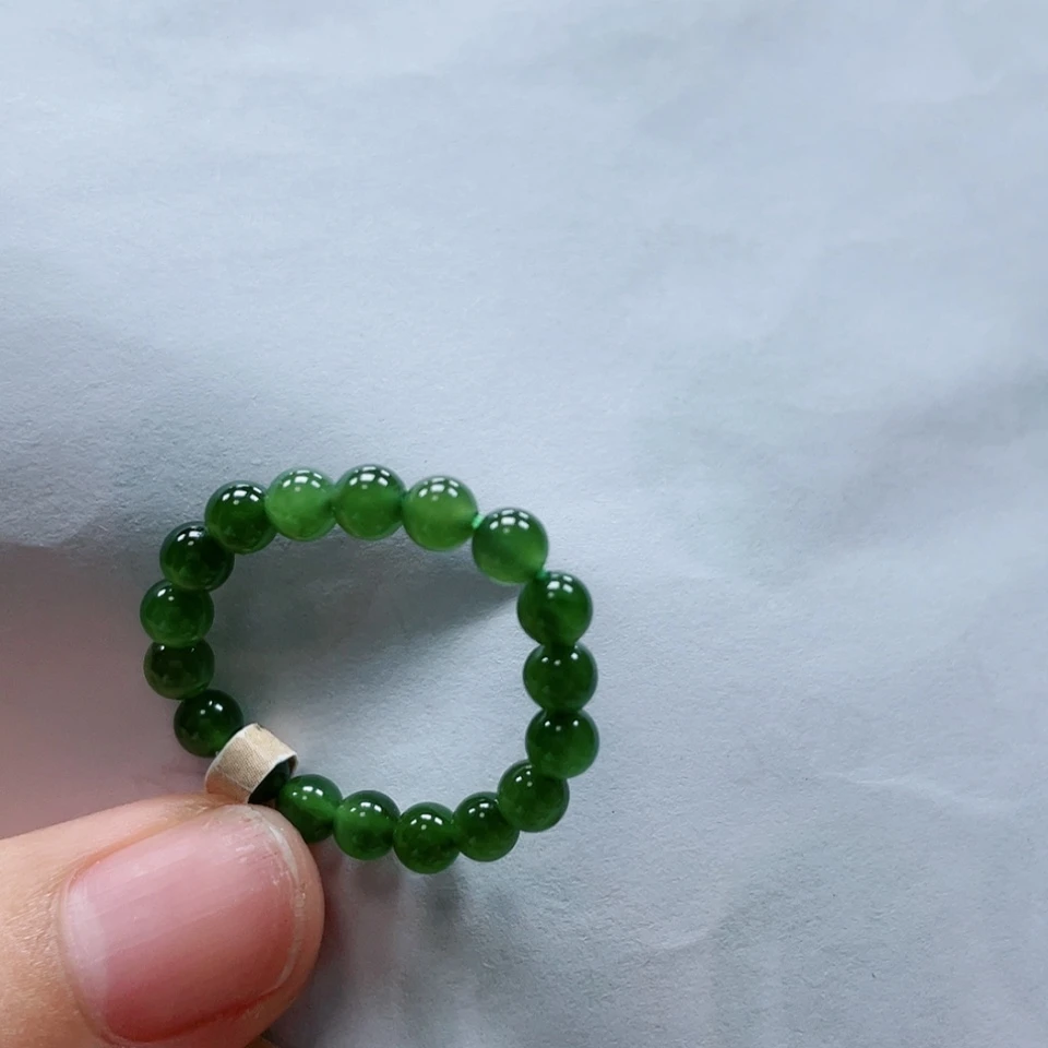 【闪购商品】未镶嵌戒指和田玉（碧玉）莯*