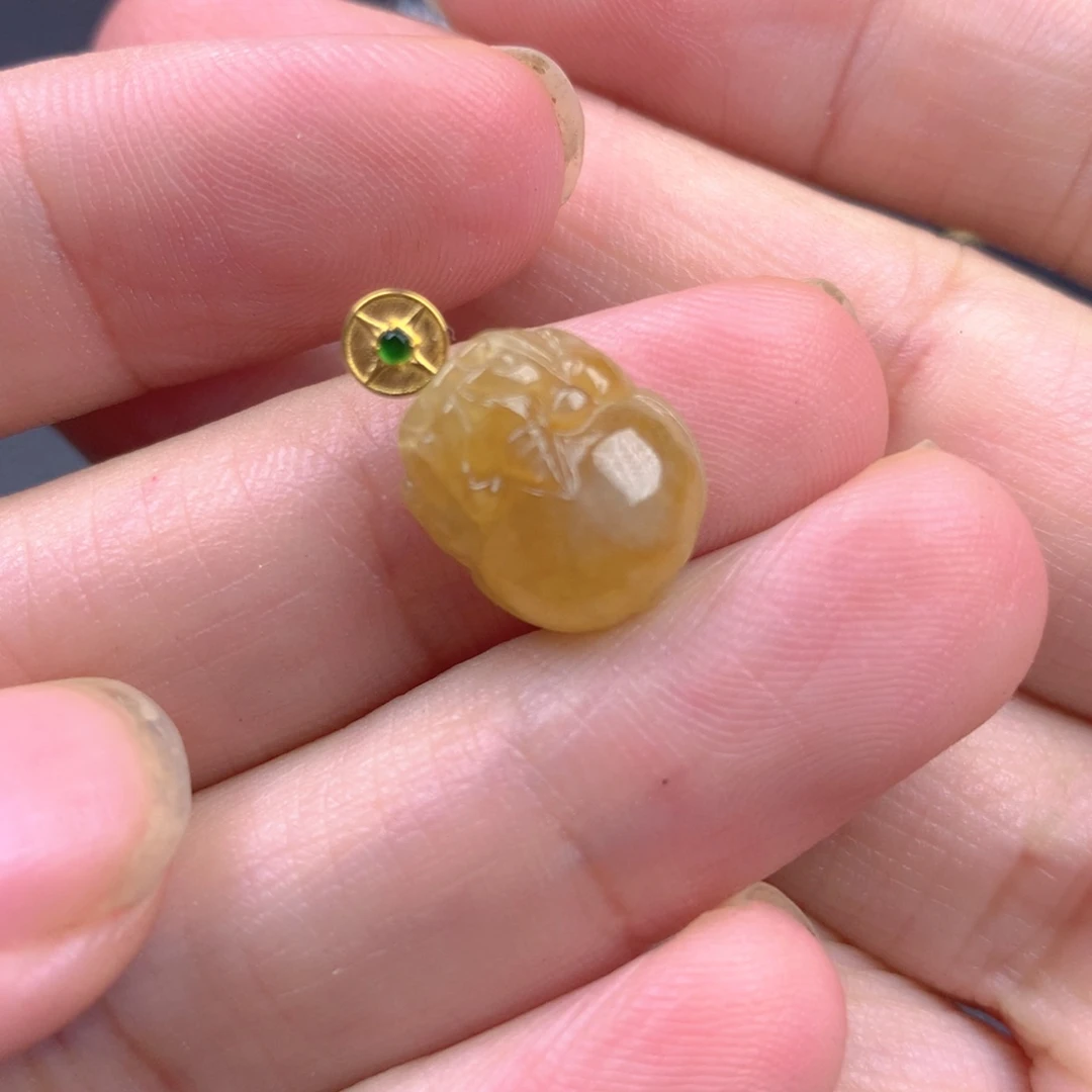 【闪购商品】颈饰18K金镶嵌翡翠翡翠
