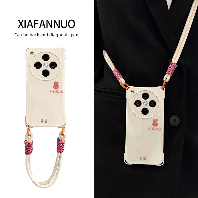 适用OPPOfindx8手机壳新款findx8pro斜挎挂绳女款简约可爱ins全包