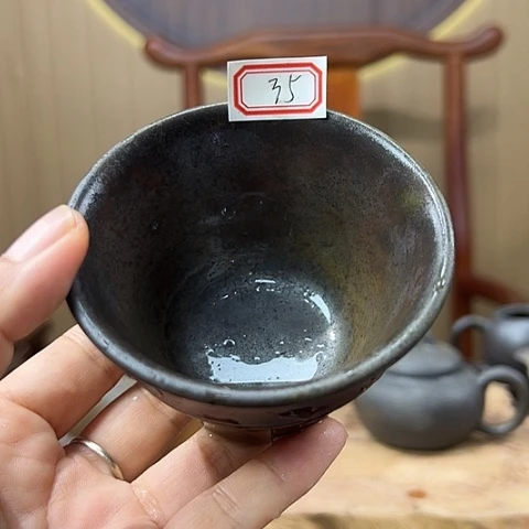 目*戬谷龙窑柴烧茶杯35