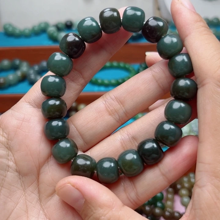 和田玉未镶嵌手链卡12