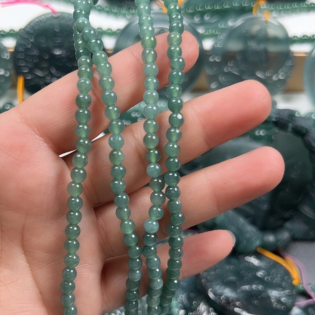 项链未镶嵌翡翠纯天然A货翡翠珠链666