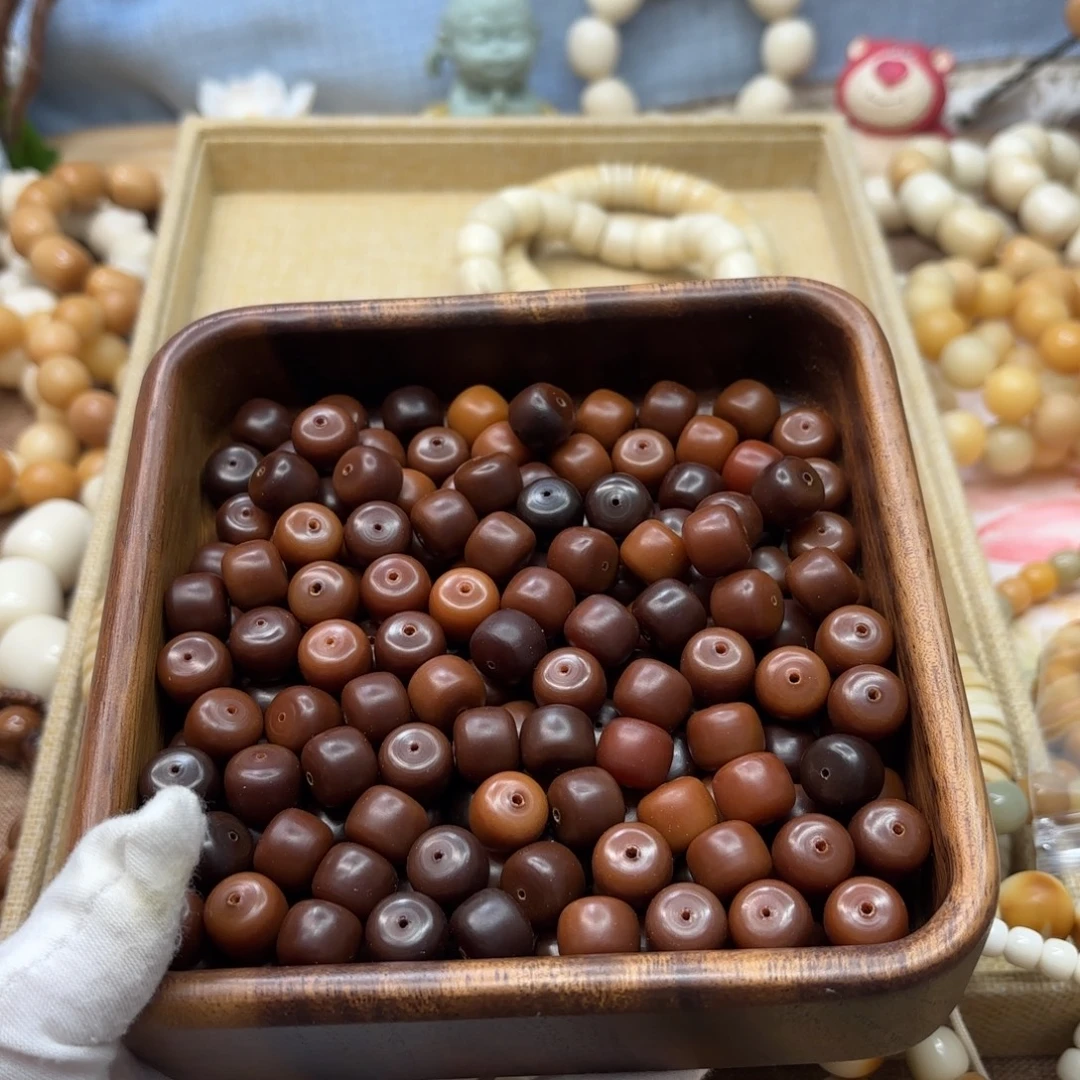 菩提根/象牙果吊坠13毛坯瑕疵散珠桶50颗1111