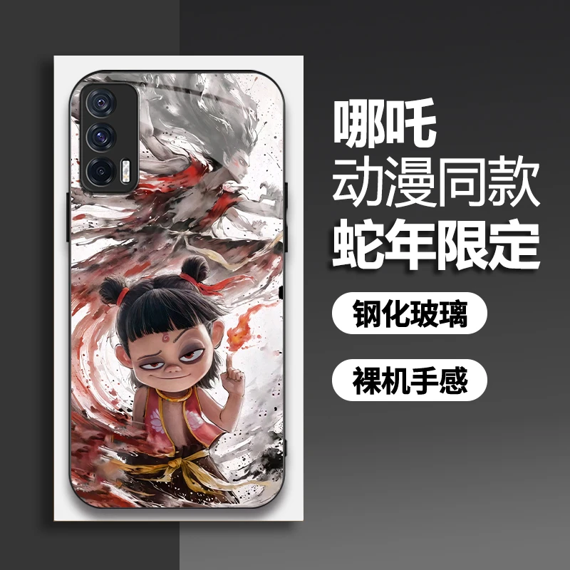 适用【iQOONeo5】魔童哪吒闹海玻璃新款轻薄网红高清手机壳
