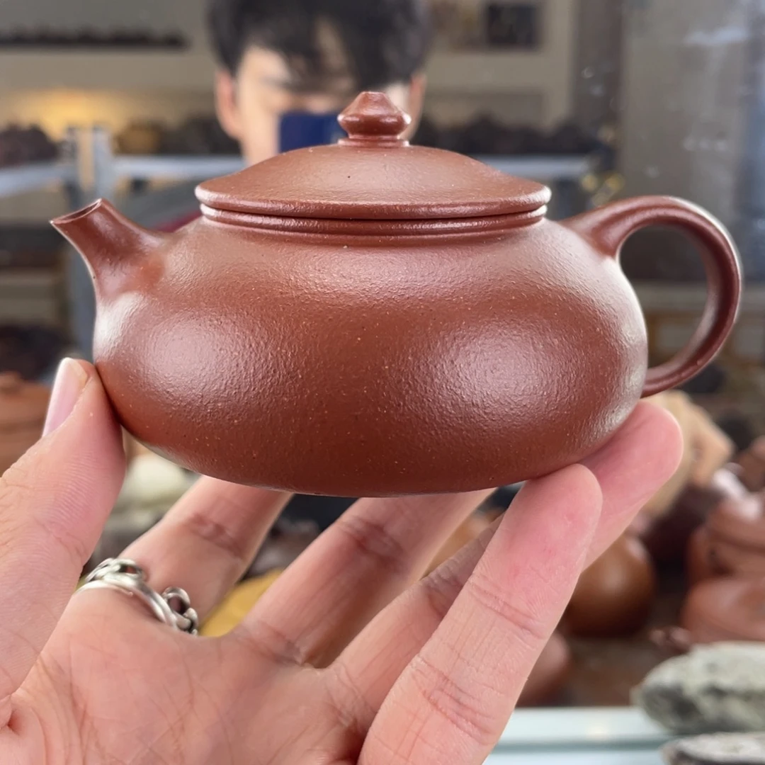 紫砂茶壶150cc红降坡茶壶