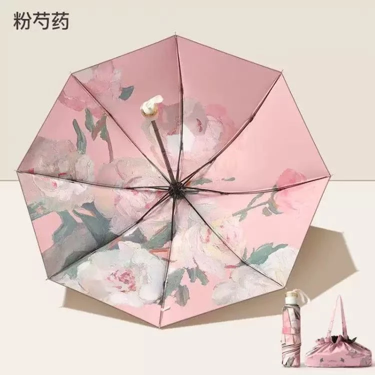 【双面双花】高颜值油画系雨伞女晴雨两用太阳伞防晒遮阳防紫外线