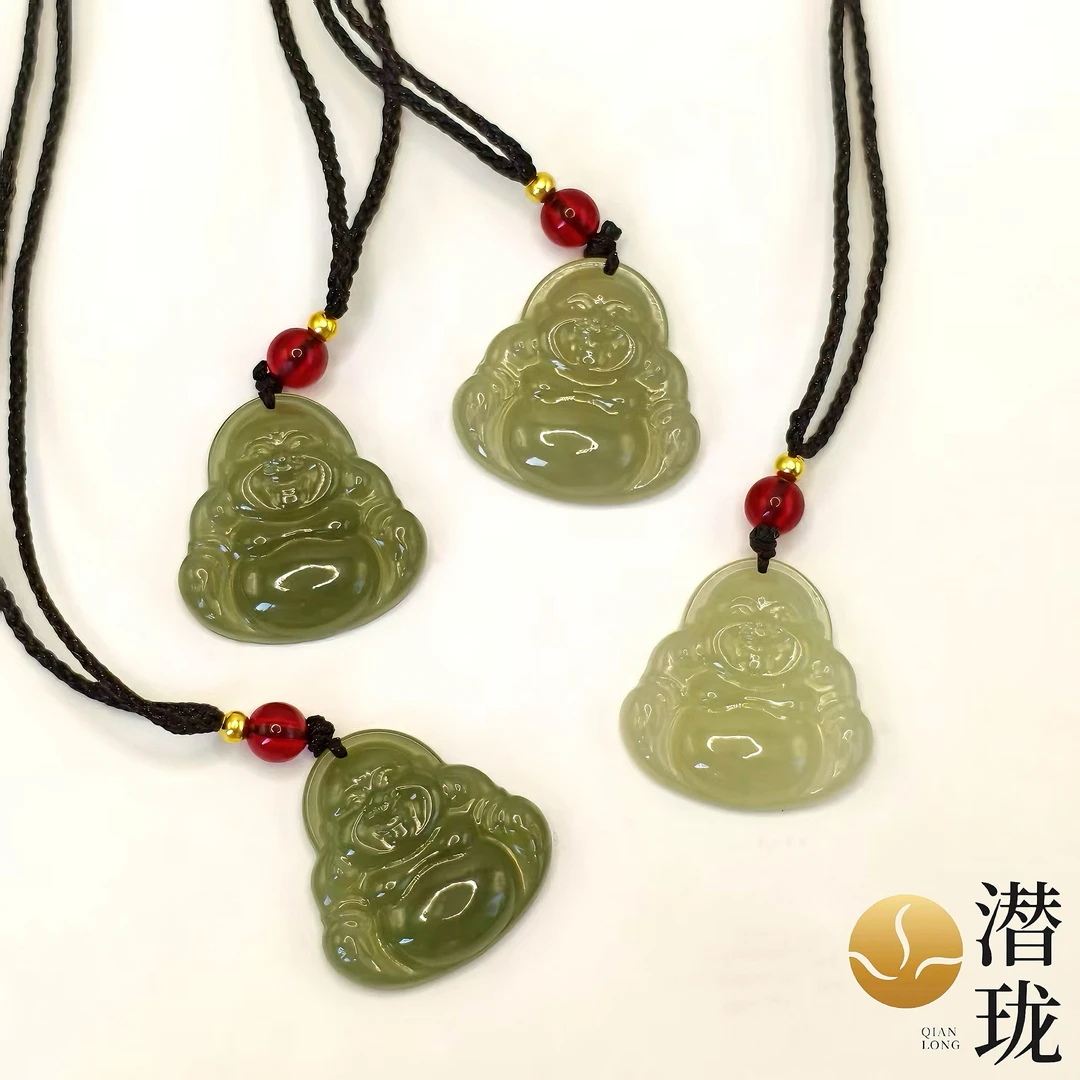 【潜珑】dy-38-034和田玉高冰高糯青海料佛公25mm+多样性拍一发一