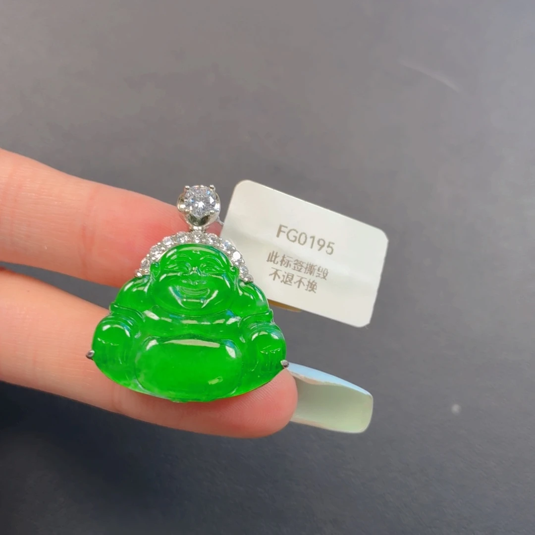 翡翠银S925镶嵌颈饰