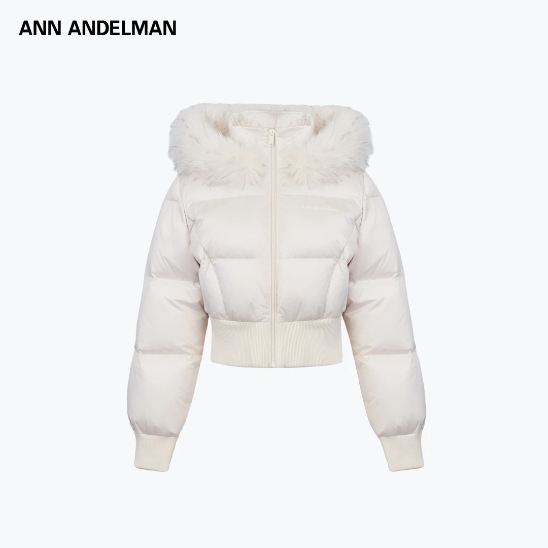 ANN ANDELMAN25秋冬开拆卸毛领短款羽绒服