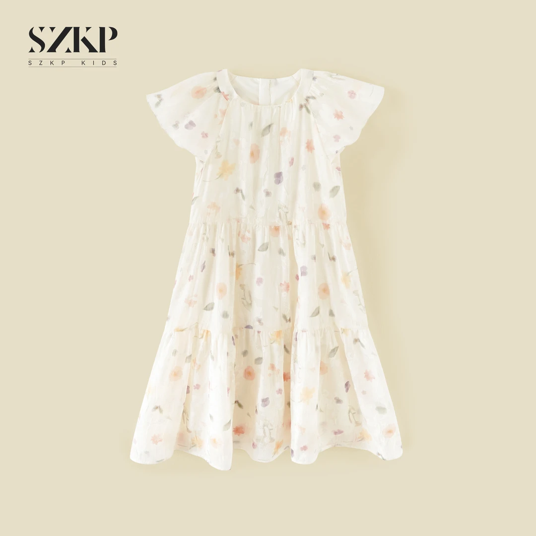 SZKP夏季新款女童装透气纱裙中大童时尚洋气儿童连衣裙YNQX551738