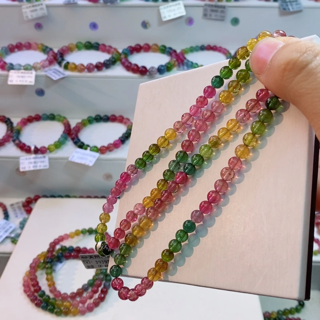 茹***凉碧玺手串未镶嵌多样性发一条