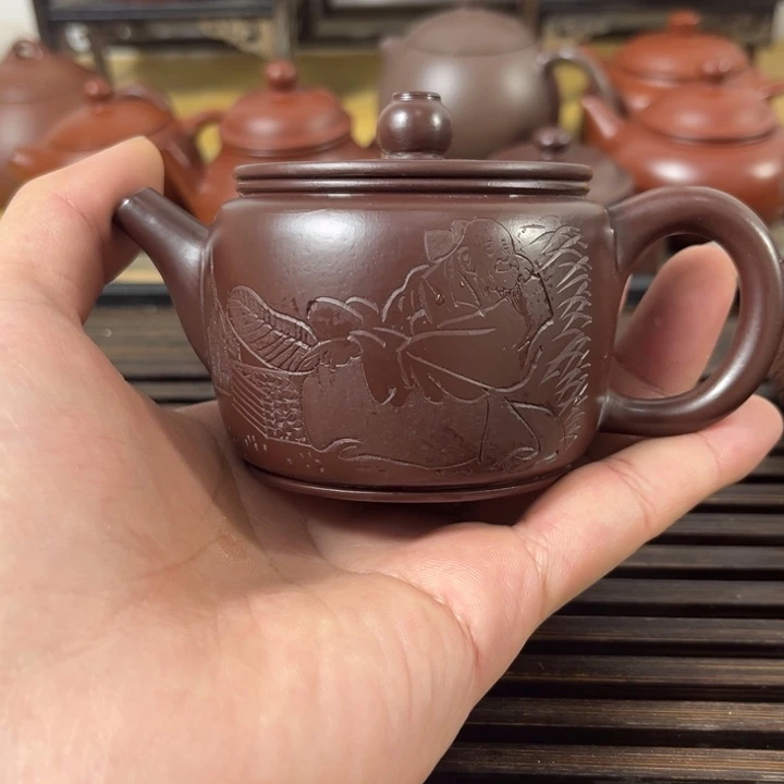 紫砂茶壶原矿紫砂半手工制作