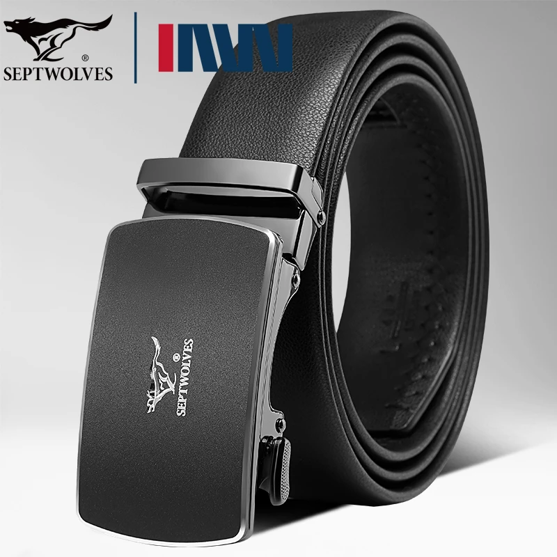 七匹狼男士皮带真皮自动扣新款正品高档男款2025百搭休闲牛皮腰带