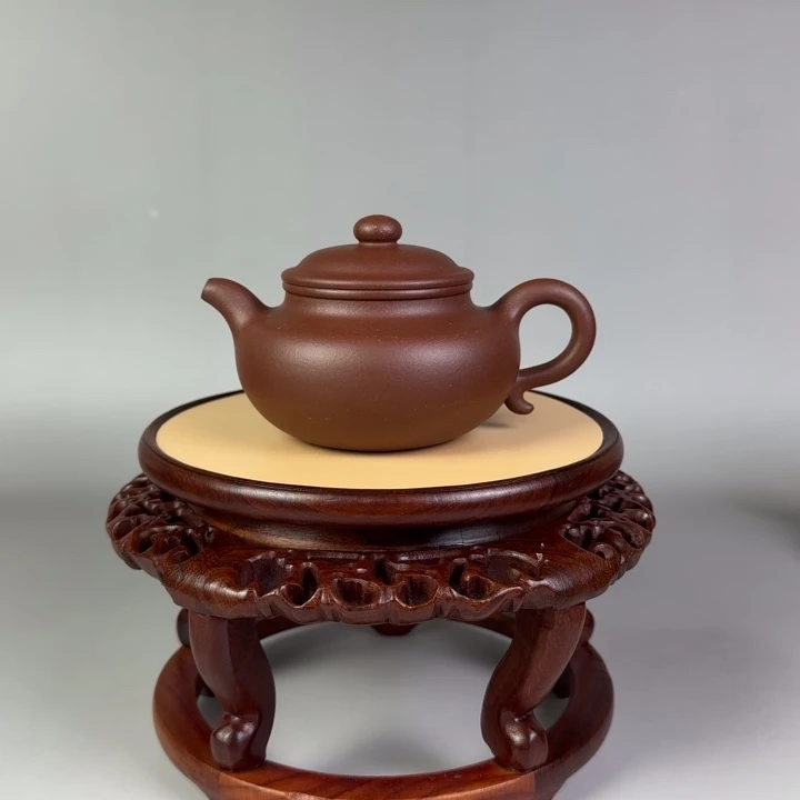 茶壶底槽青仿古壶200 cc全手工制作